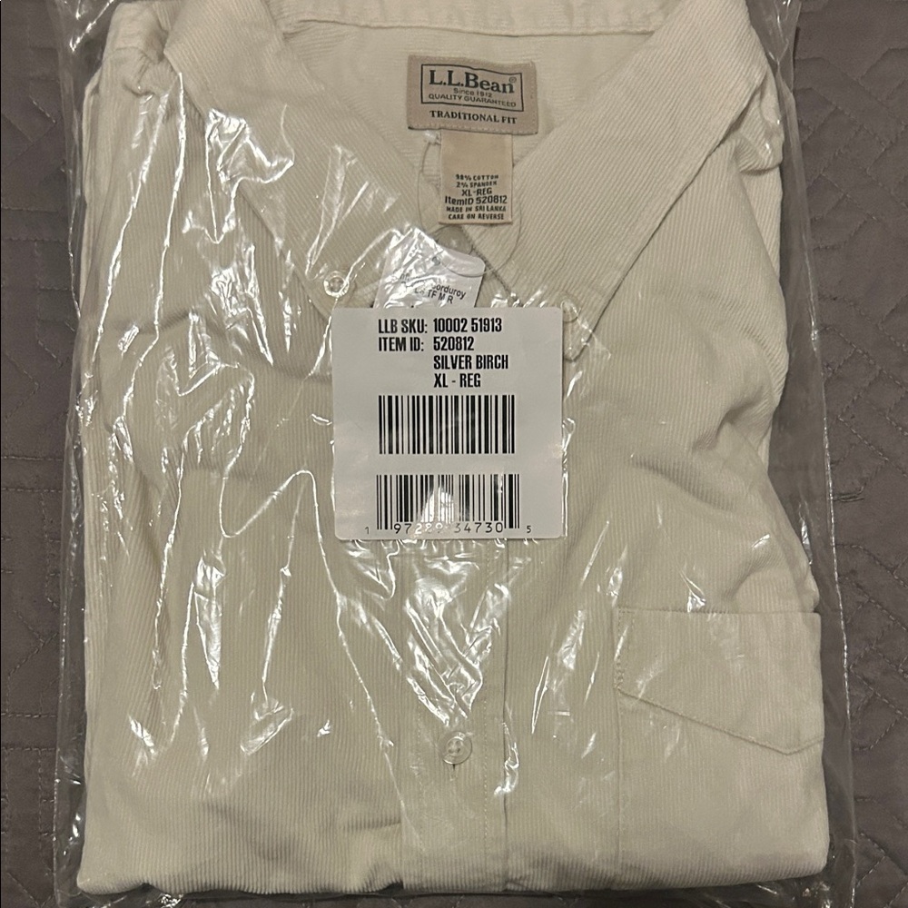 L.L. Bean Cream Polo Shirt